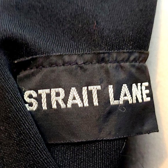 Retro 70s 80s Capelet Evening Gown Formal Black Rhinestone Trim Strait Lane Sm - Picture 8 of 10